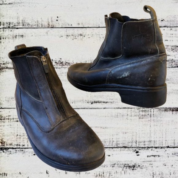 Dansko Portugal Black Paddock Ankle Boots Womens 40 9.5 * flaw broken zipper - Picture 2 of 14